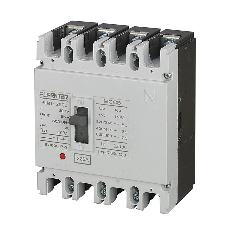 AC 4 पोल मोल्डेड केस सर्किट ब्रेकर 225A